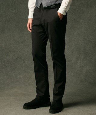 JOSEPH ABBOUD 【キングサイズ・ウエストも伸びる！オーガニックコットン使用・25AW】トリコチンストレッチ パンツ ブラック系