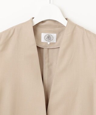 J.PRESS LADIES 【セットアップ対応・洗える・UVケア・速乾】 OXIJEWELストレッチ ジレ ベージュ系