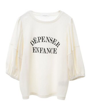 Green Parks ランタンスリーブ表面カットロゴプルオーバー Ecru