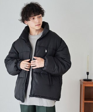 WEGO 【WEB限定/Sサイズ新登場/お気に入り登録者数5万人越えの大人気アイテム】U.S. POLO ASSN.別注パデッドジャケット ブラック
