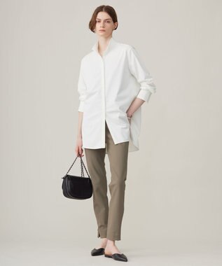 ICB L 【洗える】 テックストレッチ レギンスパンツ スレートカーキ系