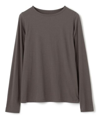 uncrave アルビニスタシフォン ボートネック カットソー（uncrave STANDARD） チャコールブラウン