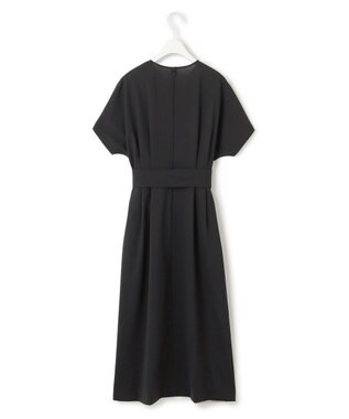 ICB L 【接触冷感・吸水速乾・防シワ・UVケア・洗える】 エステルドライトロ ワンピース トープ×ブラック系