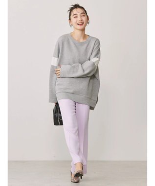 AMERICAN HOLIC 異素材ショルダー切り替えスウェット2 Light Gray Mixture
