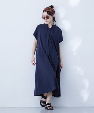 J.PRESS YORK STREET 【WOMEN】キャップスリーブ　ワンピース ネイビー系
