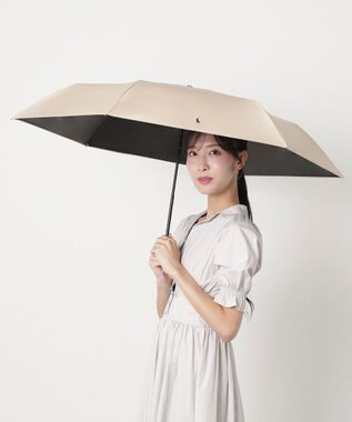 MOONBAT 【遮熱・遮光】POLO RALPH LAUREN(ポロ ラルフローレン)無地 PP刺繍 晴雨兼用 雨傘 折りたたみ傘 簡単開閉