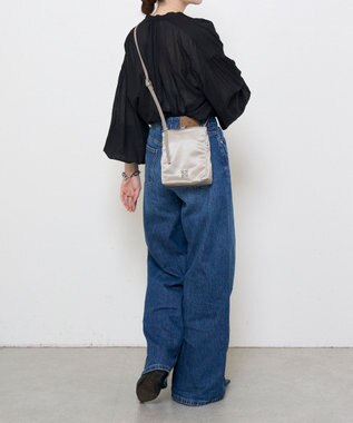 russet ＜長財布がちょうど入る＞ナイロンミニショルダーバッグ(Z-215) Gray