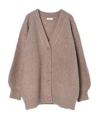 earth music&ecology フワフワＭＩＸヤーンカーディガン Mocha