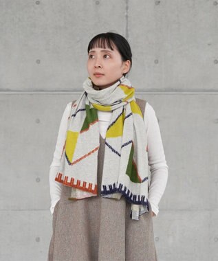 nitorito 【UNISEX】迷路 ストール gray