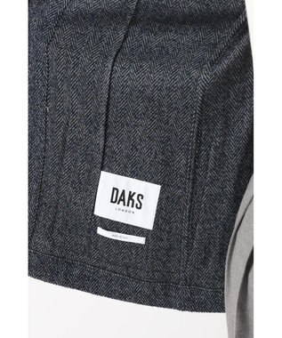 DAKS 軽量ヘリンボーン カジュアルテーラードブレザー チャコールグレー