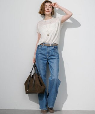 23区 メタルドロップ＆リング ネックレス ゴールド系