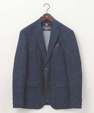 JOSEPH ABBOUD 【ストレッチ・洗える・軽量・防しわ・速乾・エコ撥水】ライトウェーブ ジャケット ブルー系1