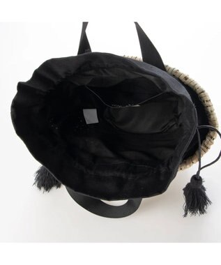 UNBILLION kakatoo ビジュー付きカゴバッグ ブラック