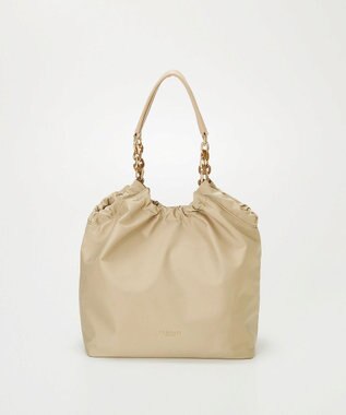 TOPKAPI 【TREASURE TOPKAPI】コンビチェーン ギャザー ナイロン トートバッグ ベージュ