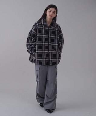 WEGO 【ユニセックス着用ITEM】ボアチェックブルゾン 柄2