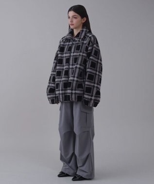 WEGO 【ユニセックス着用ITEM】ボアチェックブルゾン 柄2