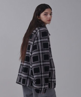 WEGO 【ユニセックス着用ITEM】ボアチェックブルゾン 柄2