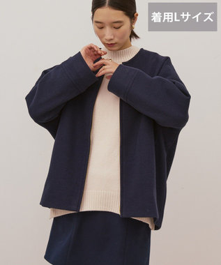 AMERICAN HOLIC 【選べる丈】中空FIBERノーカラーコート