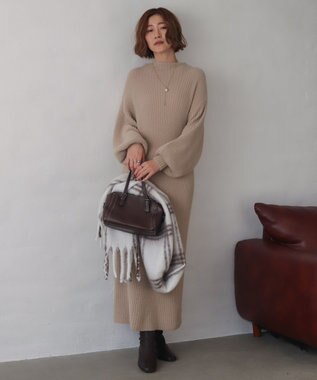 WEGO 【WEB限定/2025年秋冬新作】ニットワンピース