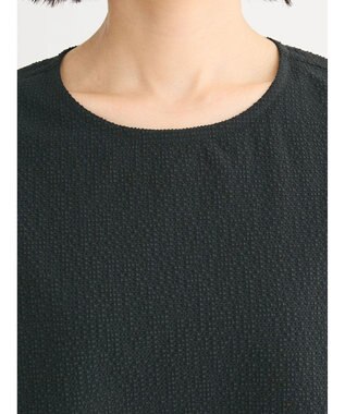 Green Parks 異素材レイヤードノースリーブブラウス Black