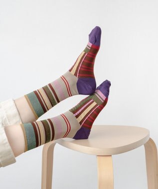 COQ HORIZON ラメボーダーソックス