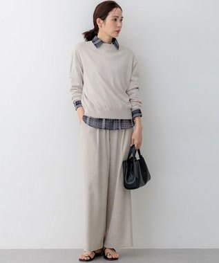 組曲 L 【先行予約】ライトリネンライクイージーワイド パンツ ベージュ系