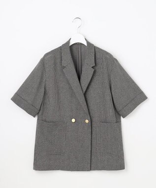 ANY SIS ツイーディカラミ ジャケット ブラックミックス