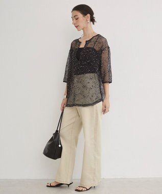 WEGO 【ANGIE VINTAGE】メッシュスキッパープルオーバー ブラック