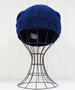 石田製帽 マイクロモール ホールガーメント ニット帽 ネイビー