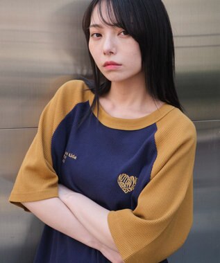 WEGO 【ユニセックス着用ITEM/MLサイズ展開】ワッフルラグランT（SS）