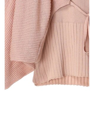 Green Parks ・swing by SET2点ニットボレロ&ニットキャミ Pink