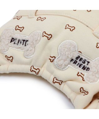 PET PARADISE ディズニー プルート 顔 オーバーオール  小型犬 ベージュ