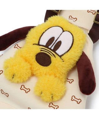 PET PARADISE ディズニー プルート 顔 オーバーオール  小型犬 ベージュ