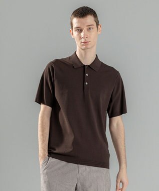 JOSEPH HOMME 【WEB限定カラーあり】【洗える/ストレッチ】リュクスレーヨン　ポロニット ダークブラウン系