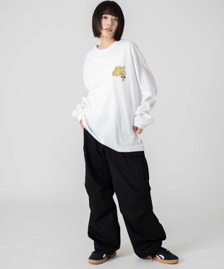 WEGO 【ユニセックス着用ITEM】別注BENDAVISグラフィックT（LS） ホワイト