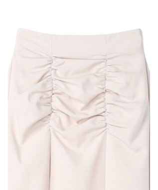 YECCA VECCA シャーリングロングナロースカート Light Beige