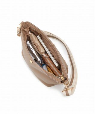 TOPKAPI 【TREASURE TOPKAPI】ソフトシュリンク テープ コンビ レザー ミニショルダーバッグ グレージュ