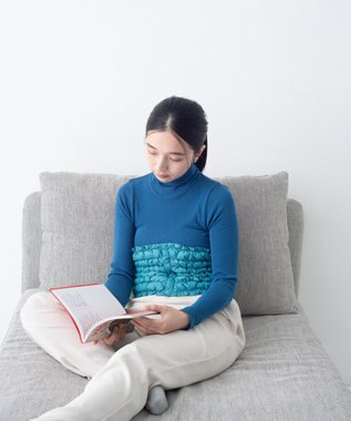 KWD 【日本製】DOWN WAIST WARMER グリーンダウン ダウンウエストウォーマー ブルー