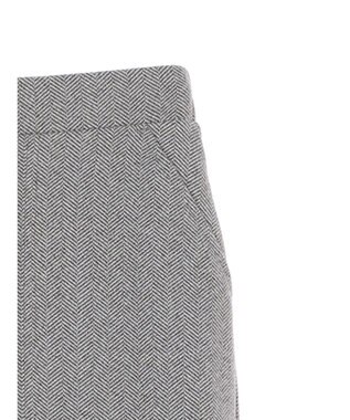 Green Parks 柄圧縮ポンチＩラインスカート Herringbone