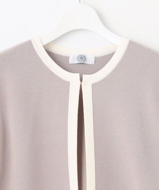 J.PRESS LADIES S 【WEB限定カラーあり・洗える】TRIM RAYON STRETCH カーディガン ベージュ系