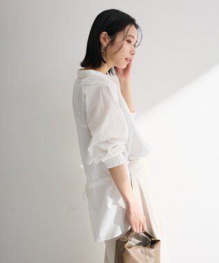 Green Parks スキッパーブラウス Off White