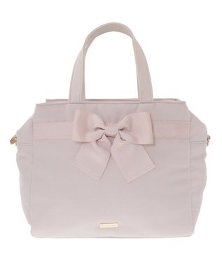 Maison de FLEUR グログランリボン3ルーム2Wayトートバッグ Pink