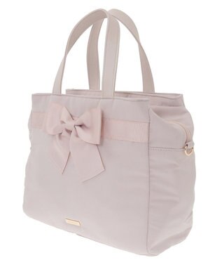 Maison de FLEUR グログランリボン3ルーム2Wayトートバッグ Pink