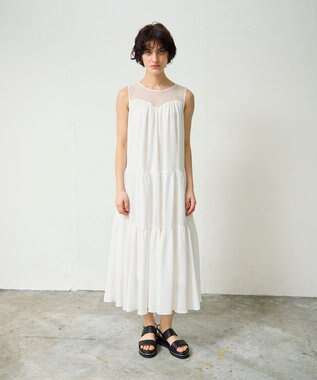 GRACE CONTINENTAL シアードレープマキシ