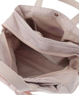 Maison de FLEUR グログランリボン3ルーム2Wayトートバッグ Pink