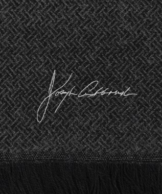 JOSEPH ABBOUD 【フランス製】ブレードライクパターン ストール ブラック系7