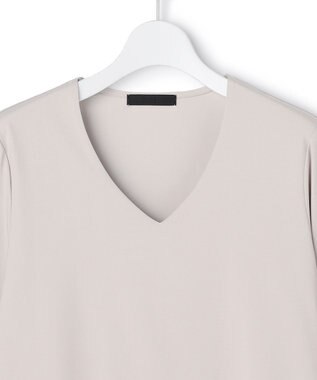 ICB L 【速乾・UVケア・接触冷感・洗える】 スーペリアジャージー Vネックカットソー ライトグレー系