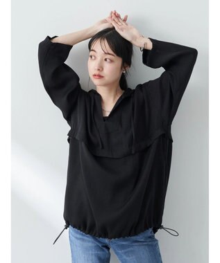 earth music&ecology シアーアノラック Black