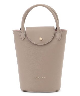 TOCCA 【八木アリサさん着用】PETAL SILHOUETTE LEATHER POCHETTE ポシェット ベージュ系