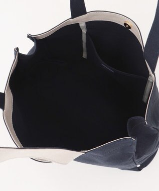 J.PRESS LADIES 【WEB限定カラーあり・セットアイテム・撥水加工・A4サイズ収納可】ポーチ付き PRINTED トート バッグ ネイビー系